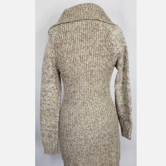 Vintage NILS Sportswear Ski Long Sweater Coat Knit Cardigan Women M Gray Jacket - Picture 4 of 6